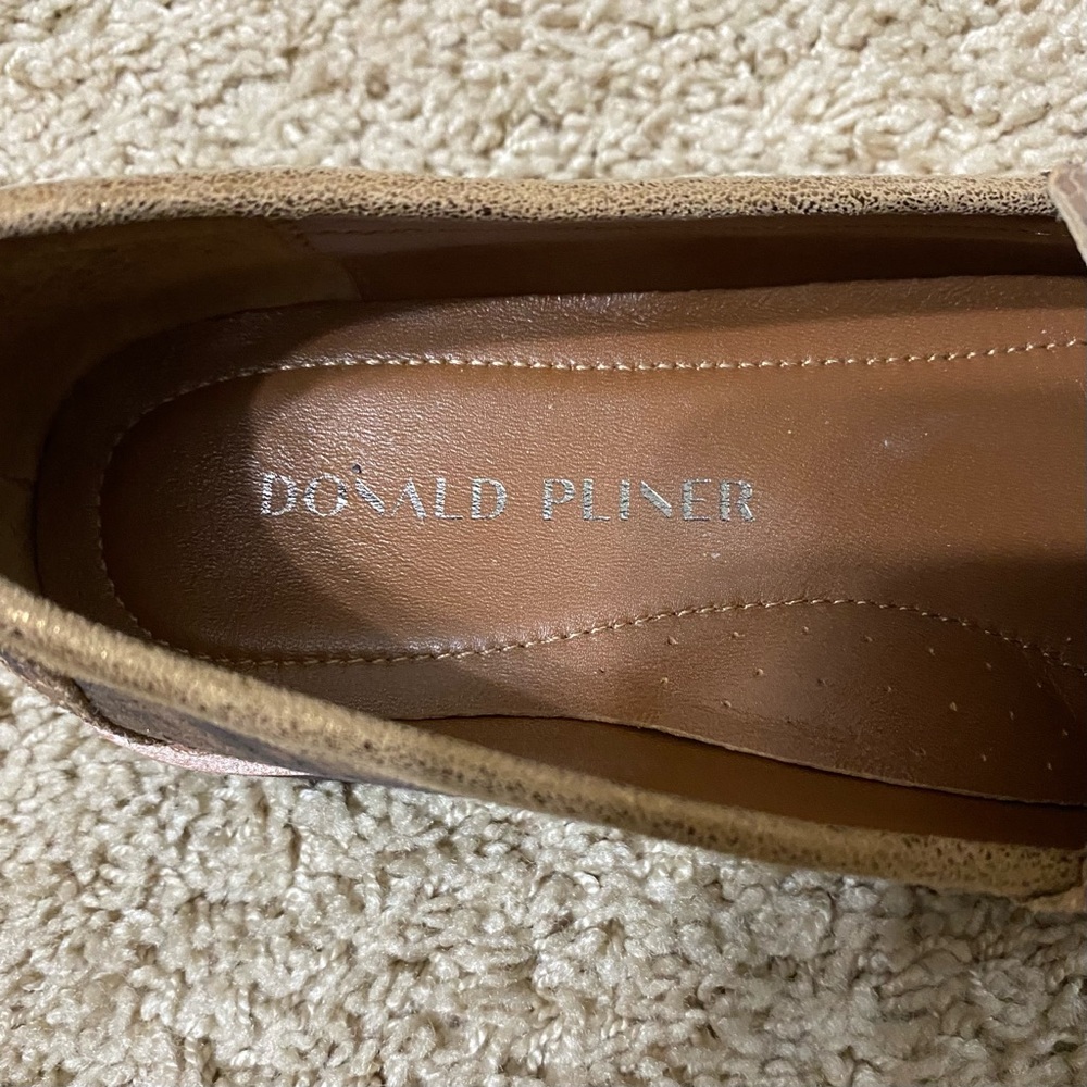 Donald Pliner Gold Embellished Loafers - Picture 6 of 8